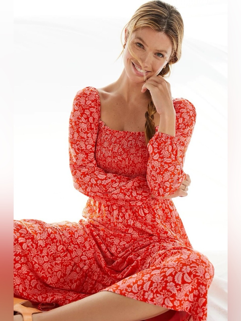 ANTHROPOLOGIE / DOLAN SMOCKED DRESS    ORIGINAL PRICE $186.00